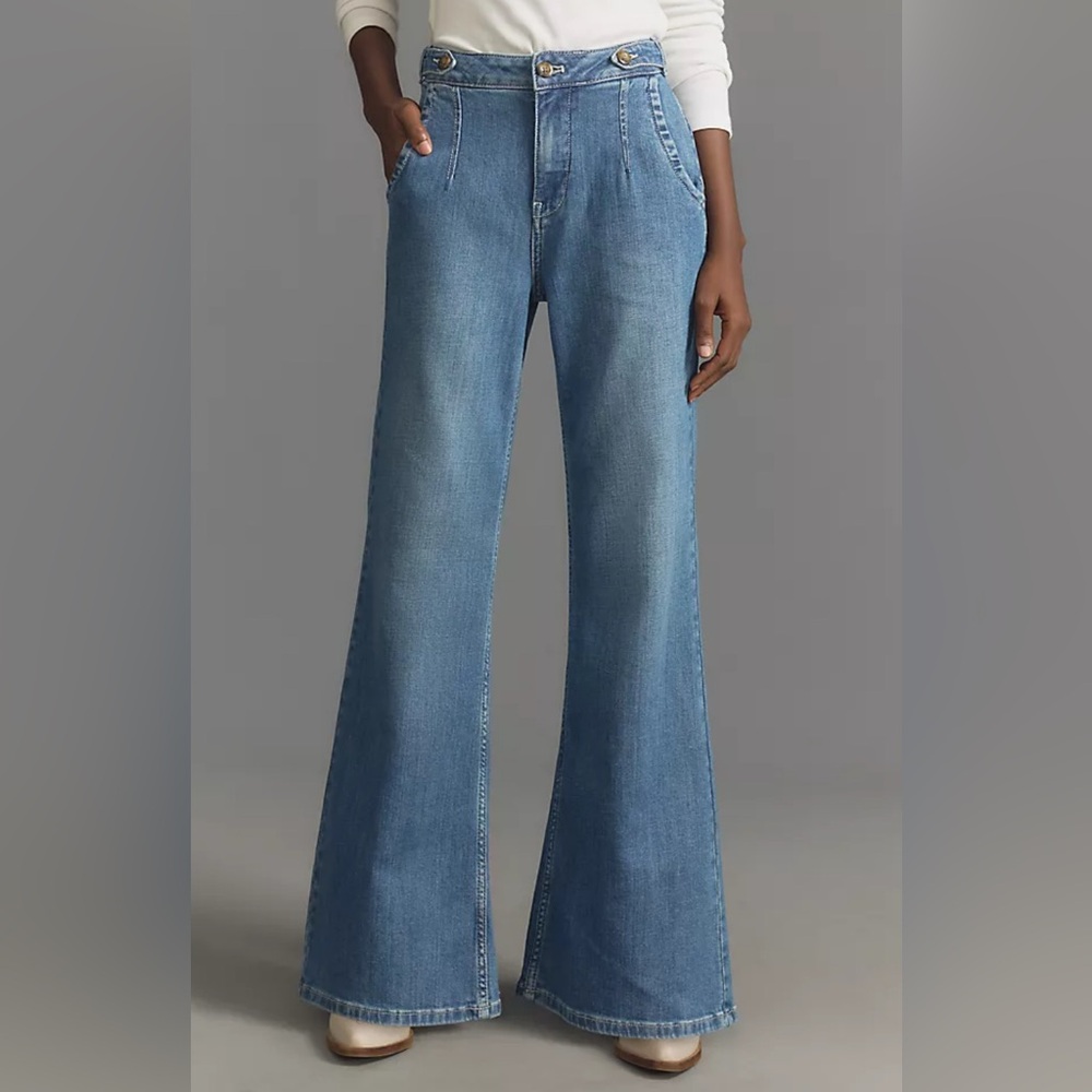 PILCRO Anthropology NEW 🆕 Indigo Denim Trousers